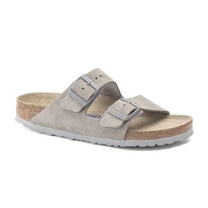 BIRKENSTOCK ARIZONA SOFT FOOTBED SUEDE LEATHER-STONE COIN